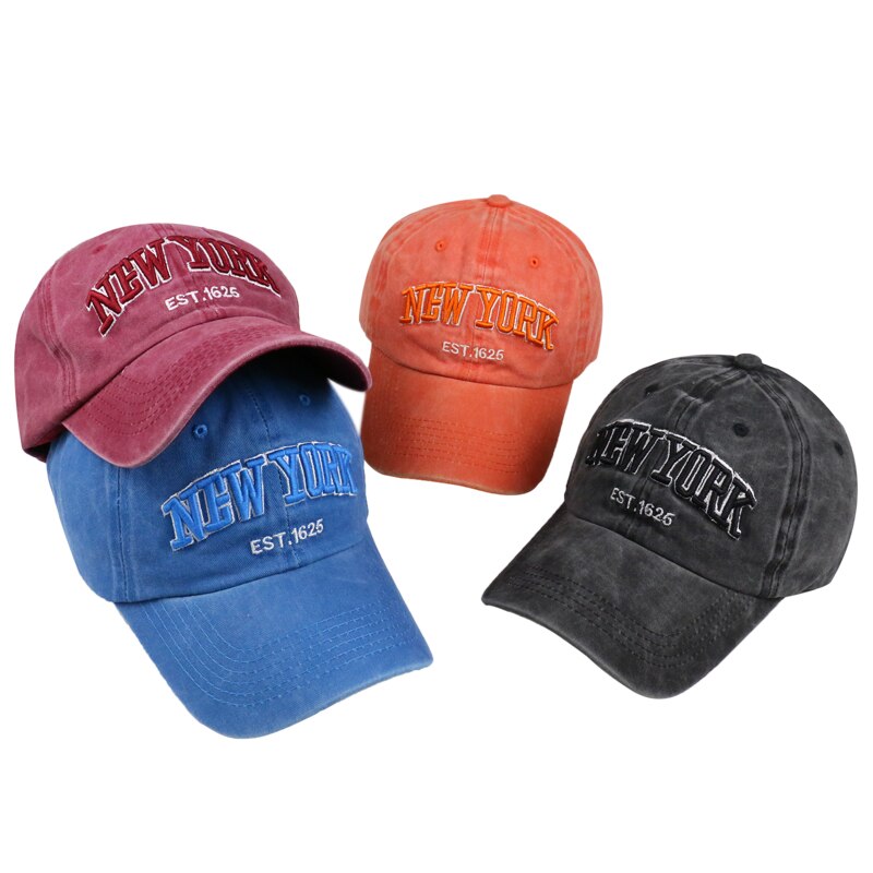 FOXMOTHER-Gorra vaquera negra de algodón con letras bordadas para hombre y mujer, sombrero deportivo con letras bordadas de YORK, utdoor, unisex