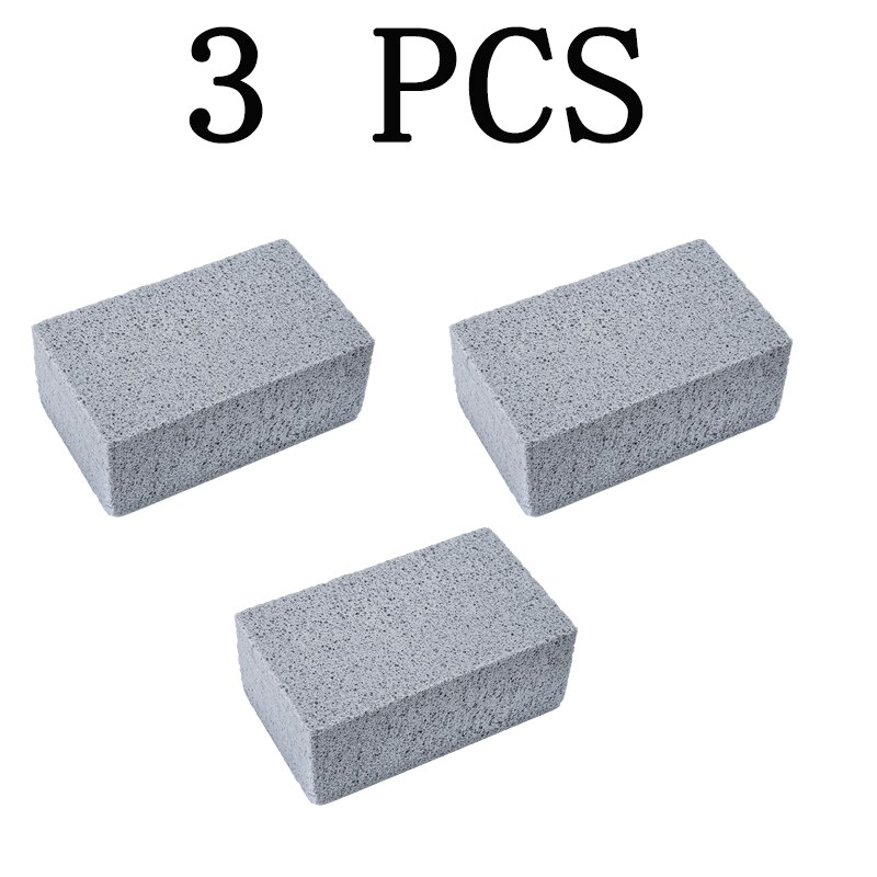 Cleaning Stone BBQ Racks Stains Grease Cleaner BBQ Tools Kitchen Gadgets BBQ Grill Cleaning Brick Block Barbecue: 3 PCS
