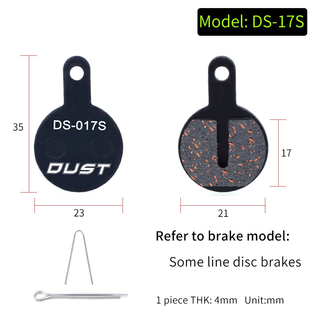 2 Pair MTB Mountain Bike Brake Pads for Shimano M445 355 395 Bicycle Parts Cycling Resin Organic Disc Road Brake Pad: DS-17S