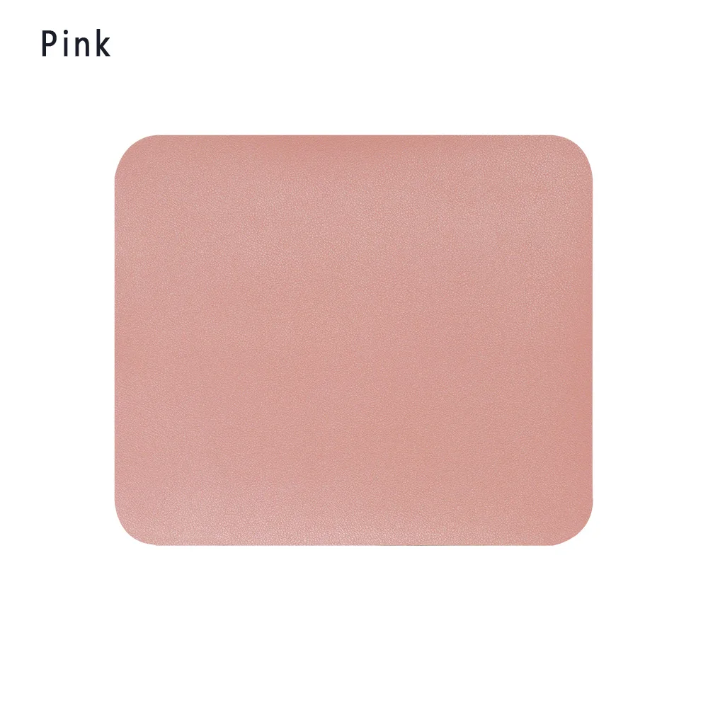 Criativo universal anti-deslizamento mouse almofada de couro gaming mouses esteira nova almofada de mesa moda confortável para computador portátil macbook: pink