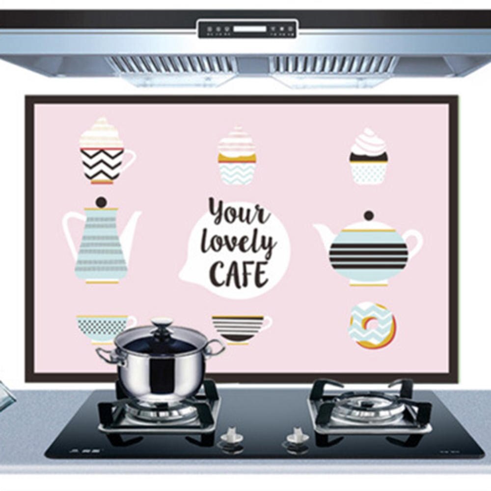Anti-Oil Stove Stickers High Temperature Waterproof Wall Stickers Kitchen Oven Fume Cabinet Self Adhesive Sticker