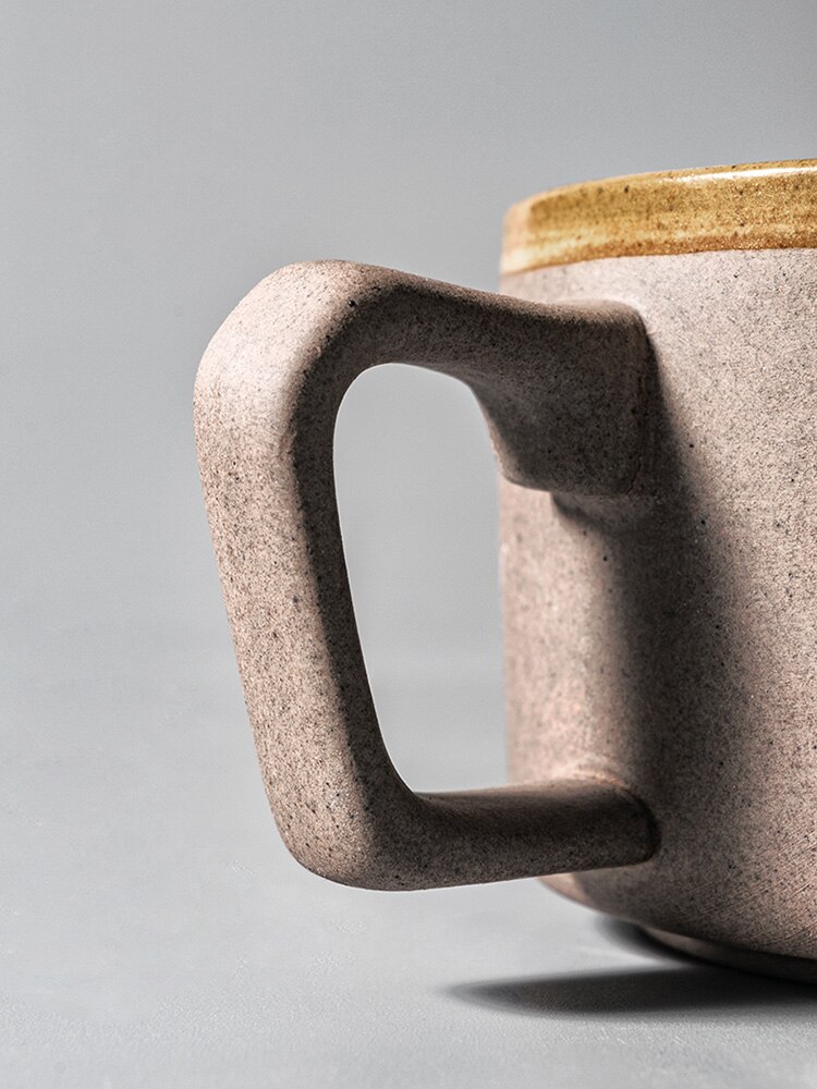 Japanese Style European Style Ceramic Coffee Cup and Saucer Set Vintage Cappuccino Coffee Cup Vaso Para Cafe Mug BD50CS