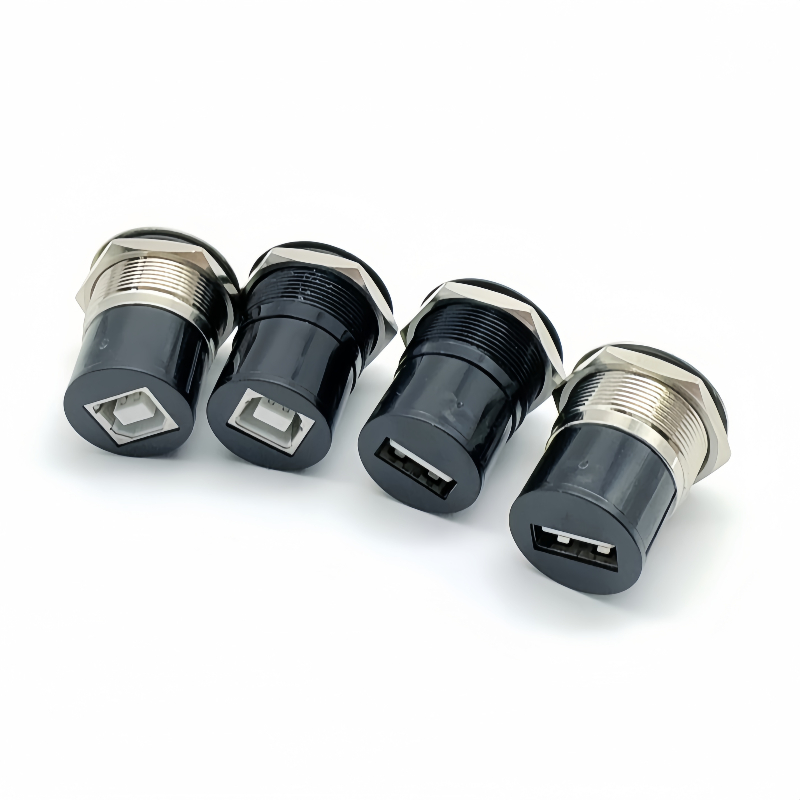 22mmc Metal round D-type module B-USB USB-B B-A Printing adapter cabinet fast