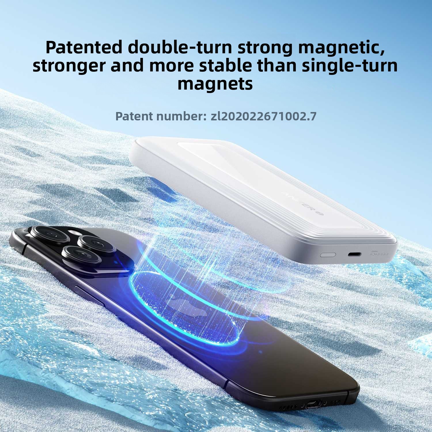 Anker Zolo A1684 Power Bank 10000mAh 30W PD Ricarica Rapida Type-C, Ricarica Wireless Magnetica a Bassa Temperatura, Certificazione Rhine per Uso Intensivo