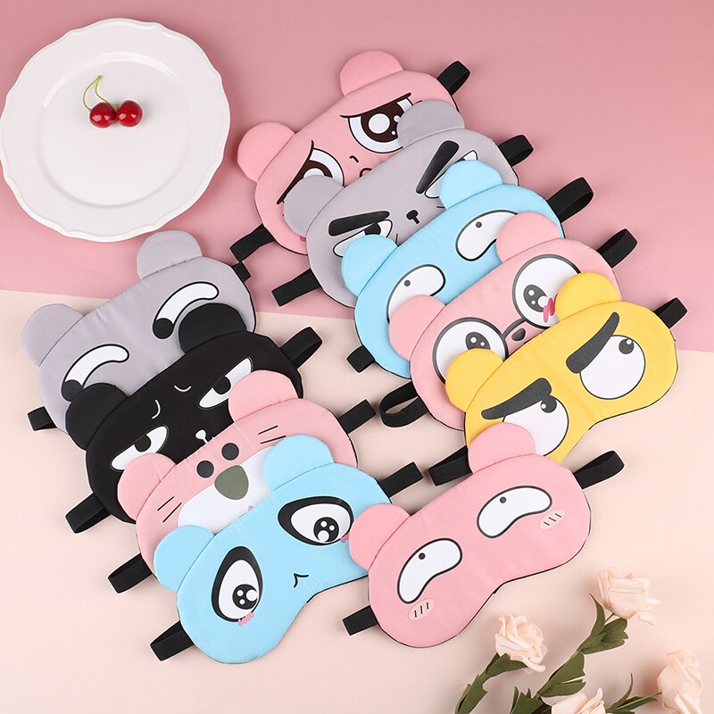 Slaap Oogmasker Slaapmasker Katoen Kat Ooglap Slaapmasker Leuke Eye Cover Travel Rest Eye Band Slapen Aid Blinddoeken