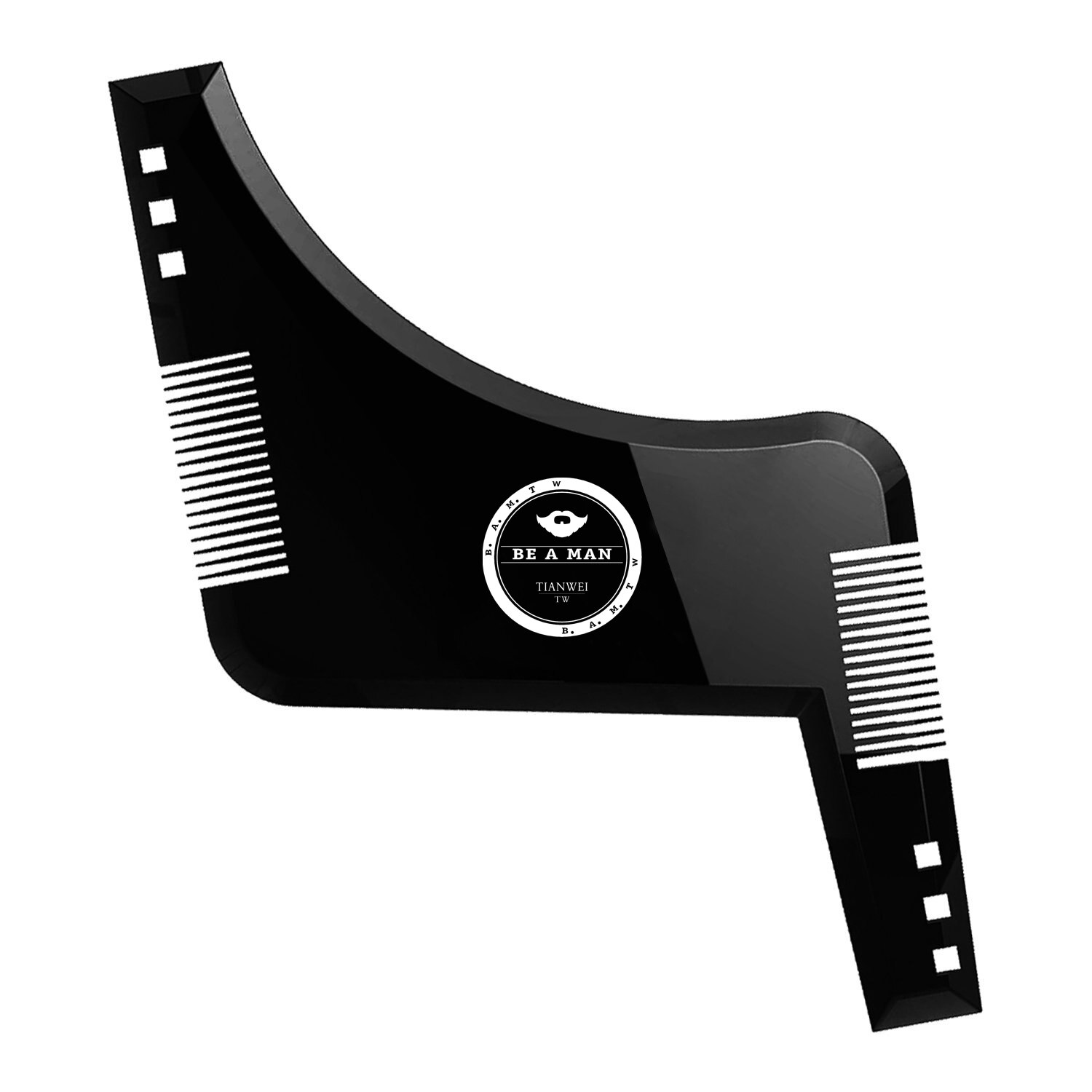 Multifunction Men Beard Shaping Styling Template Comb Black Transparent Men's Beards Combs Beauty Tool For Hair Beard: 01