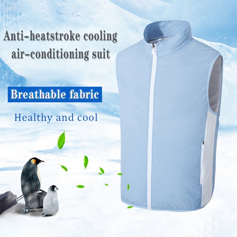 Fishing Cycling Cooling Vest USB Fan Hiking Vest Air Conditioning Work Outdoors Quick Cooling Unisex Vest Summer Cooling