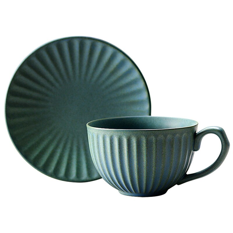 Japansk stil enkel vit kopp och fat modern kaffekopp servis möbler dekoration par kopp resa
