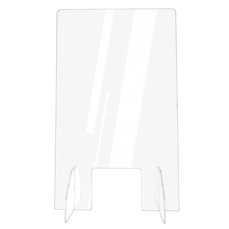 30x50cm Acrylic Clear Counter Perfection Reception Side Counter Sprayed UV Cut Transparent Desk Divider