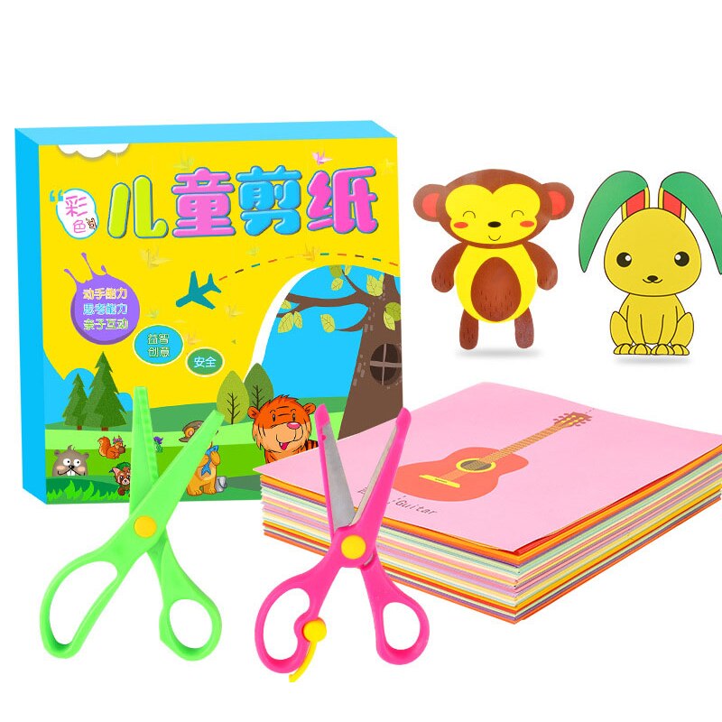 240 PCS Cartoon Paper Folding Cutting Knutselen Kinderen Art Craft DIY Educational Toys For Children Jouet Enfant Kindergarten