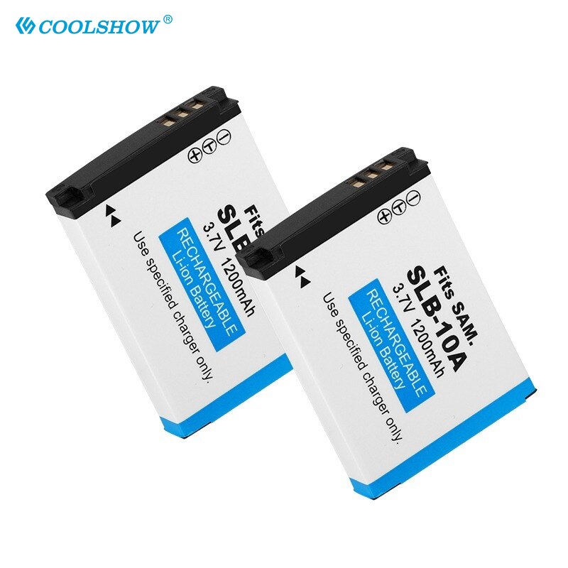 Batteria della macchina fotografica di SLB-10A SLB 10A 1200mAh per le batterie di Samsung PL50 60 65 800 SL820 WB500 WB550 HZ10W esso100 L100 L110 L200 L210