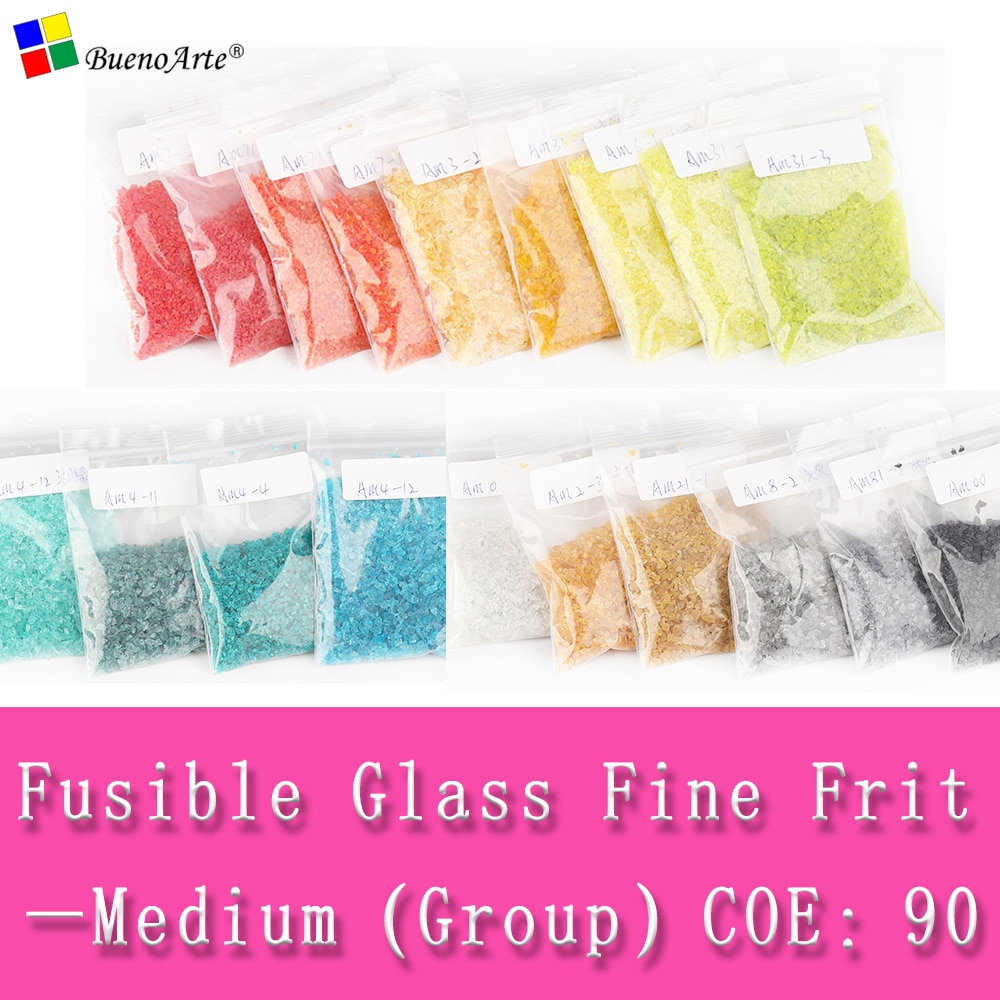 COE 90 mediu tamaño bien frita Fusible transparente color ópalo de cristal de color de puntos DIY Murano de fusión en de la serie hecho a mano