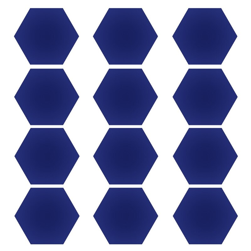 12Pcs Hexagon Acoustic Absorption Panel Board Polyester Fiber Felt Soundproofing Insulation Beveled Edges Wall Tiles