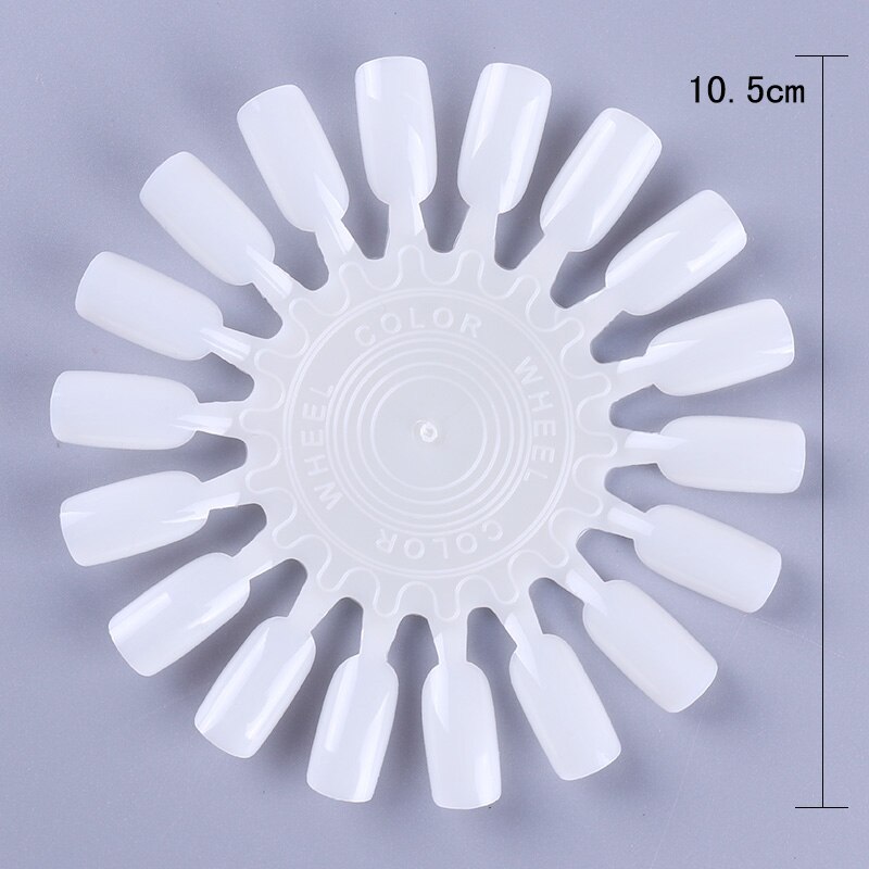 18 wiel Kleur Board Nail Art Display voor Nail UV Gel Nagellak Witte Valse Nail Tips Holder Display