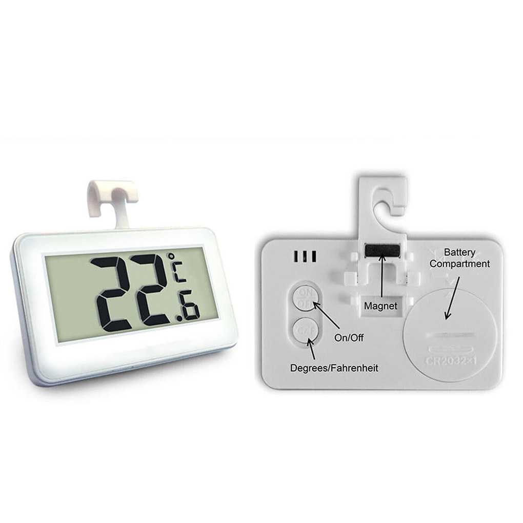 LCD Digital Screen Precision Refrigerator Thermometer Adjustable Stand Magnet Waterproof Digital Thermometer
