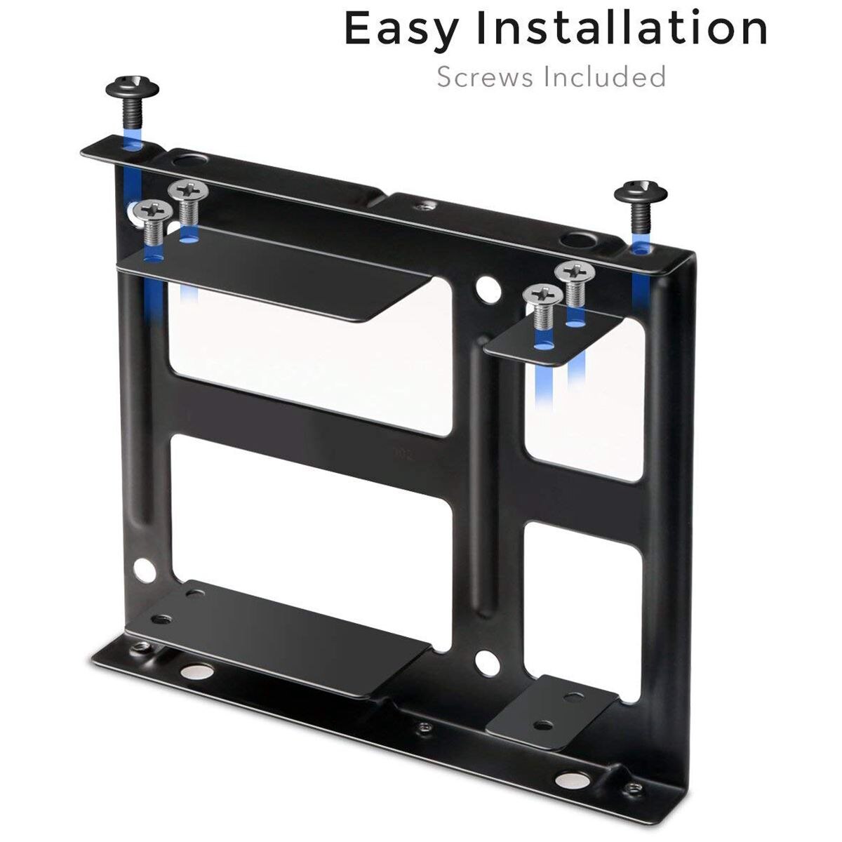 2X 2.5 inch SSD to 3.5 inch Internal Hard Disk Drive Mounting Kit Bracket (SATA Data Cables and Power Cables Included)