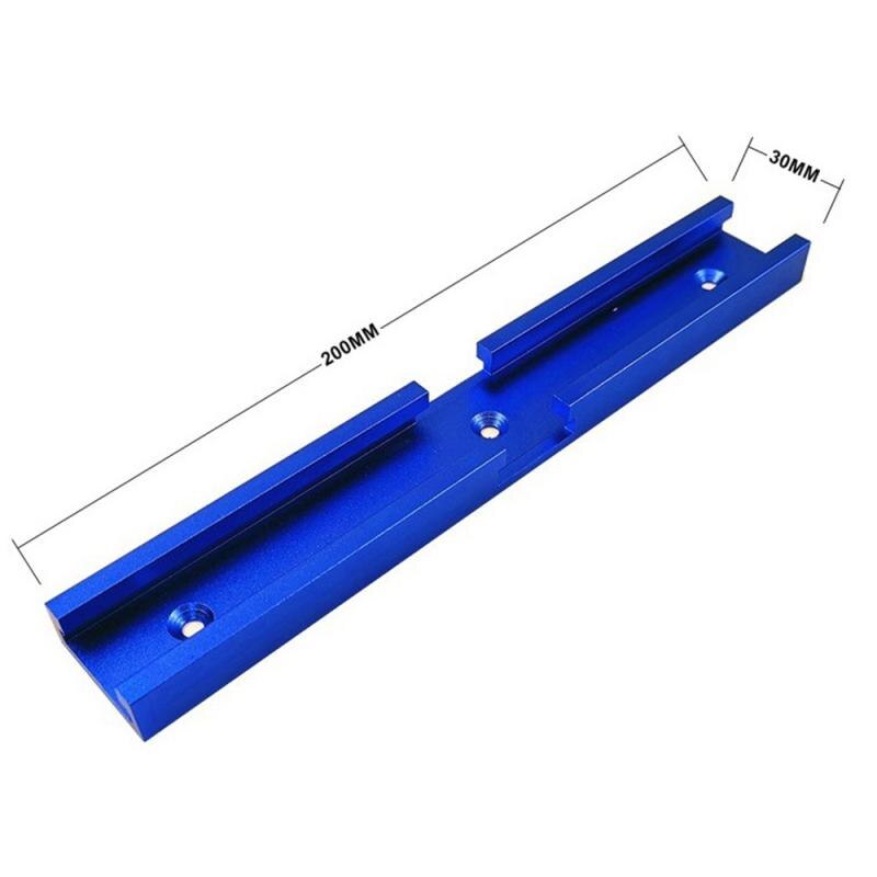 Woodworking Chute T Slot Cross Connector Track Miter Gauge Guide Rail Circular Saw Flip Table Table Track Intersection Parts: B 200mm blue