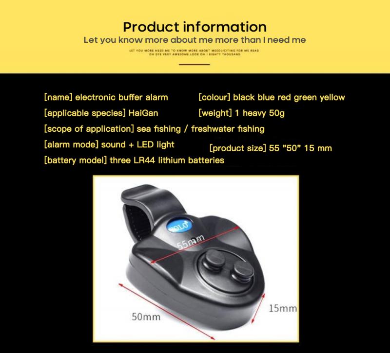 1Pc LED Light Fishing Alarms Portable Carp Bite Alarm Fishing Line Gear Alert Indicator Buffer Fishing Rod Loud Alarm Supplies
