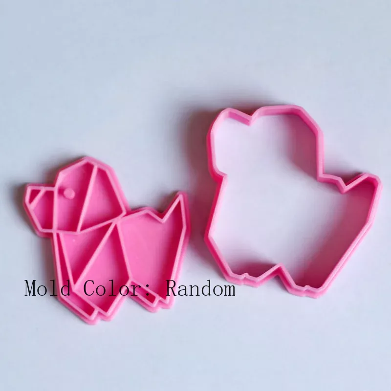 Cute Origami Baking Mold Paper Airplane Windmill Paper Boat Paper Crane Cookie Embosser Mold Plastic Fondant Biscuit Cutter Set: Dark Khaki