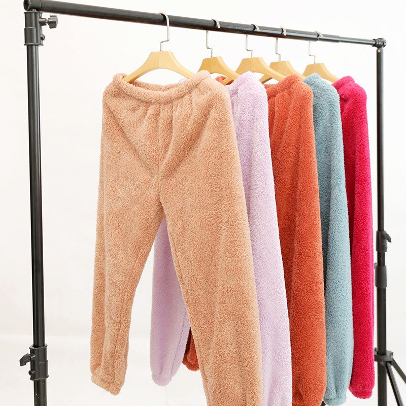 ¡Novedad de invierno! Pantalones de franela para mujer, pantalones de dormir gruesos y cálidos, pantalones de pijama para mujer, pantalones cómodos, pantalones holgados para parejas, pantalones casua