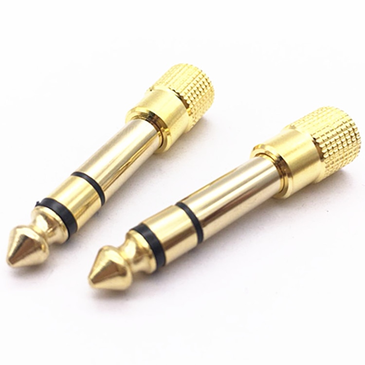 5/3/1Stck Jack 6,35mm Stecker auf 3,5mm Buchse Kopfhörer Verstärker Adapter Mikrofon 6,3 3,5mm Konverter