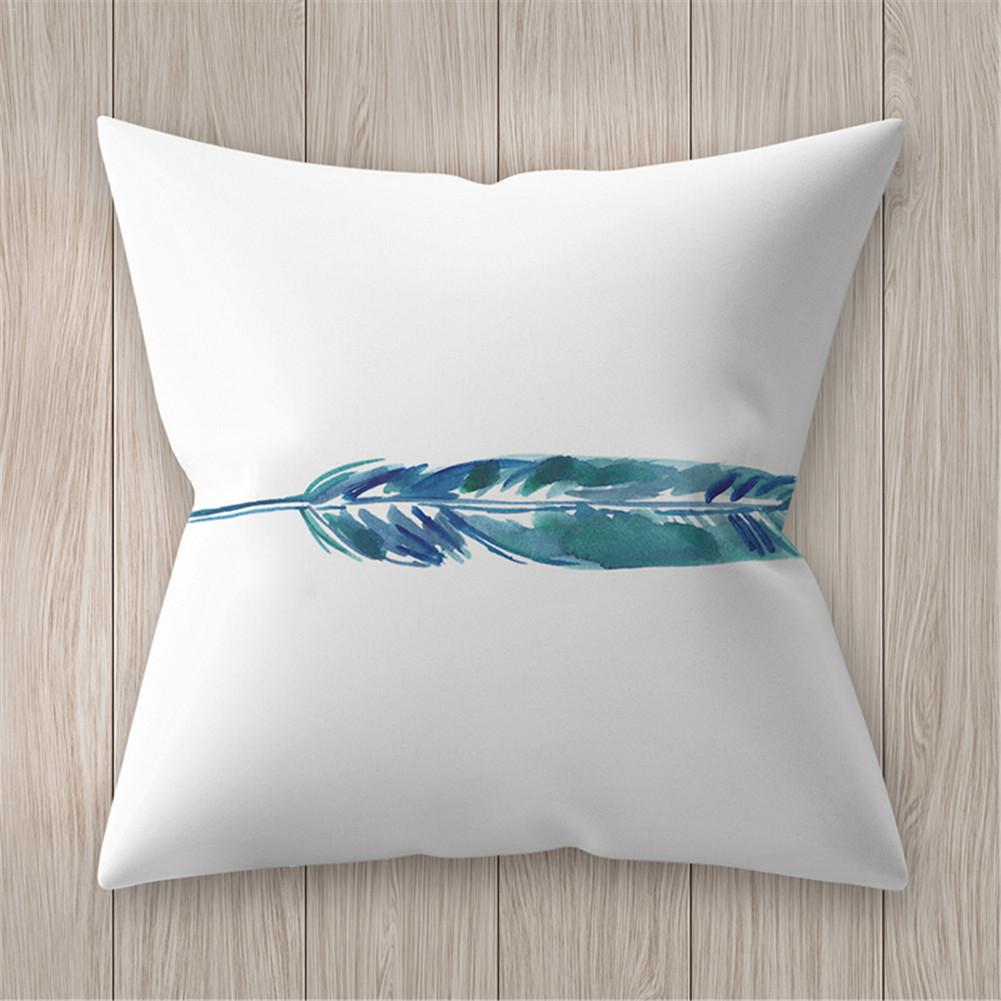 Geometrische Kussensloop 45X45 Teal Blue Kussenhoezen Decoratieve Sierkussen Covers Kussenslopen Voor Sofa Couch Woonkamer # Bw: G