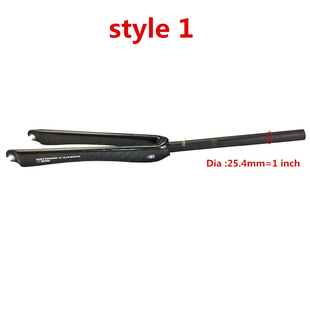 ROTUNDO Carbon 25.4mm Fork Style Road Bike Fork Bicycle Parts 700c Superlight 360g Cycling Accessories carbon forks: Default Title