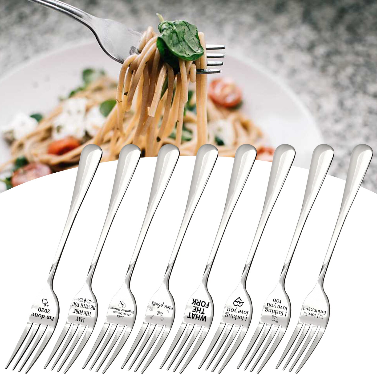 Stainless Steel Dinner Fork Dessert Forks Silver Steak Dinnerware Rose Gold Dessert Fork Kitchen Party Tools