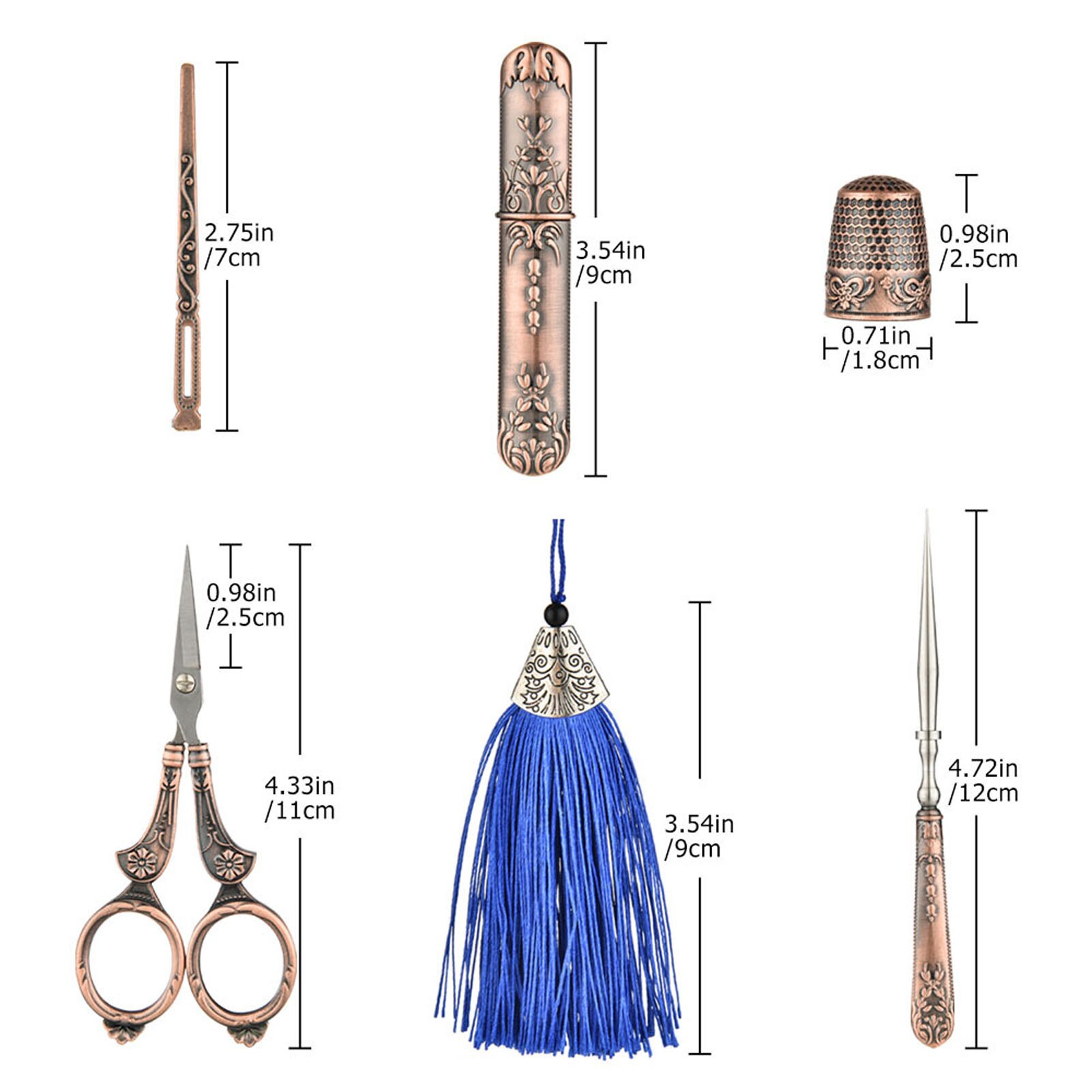 Vintage Scissor Sewing Tool Set Embroidery Tailor Grandado