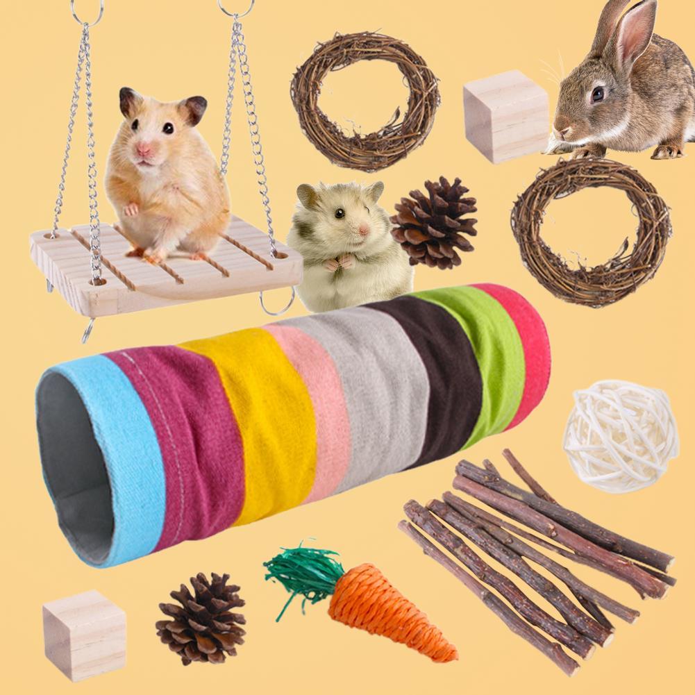 Assortimenten 11Pcs Milieuvriendelijke Bunny Hamster Kanaals Speelgoed Huisdier Speelgoed Huisdier Tunnel Speelgoed Meerdere Type Voor Pet Shop
