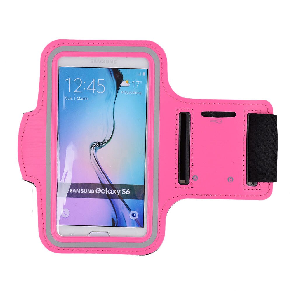 6" Running Sports Armband For iphone 7 8 6 6s Plus X XR XS MAX XiaoMi 9 SE A2 A1 Samsung S8 S9 Note 8 S10E S10 Cover Nylon Pouch: Rose 1