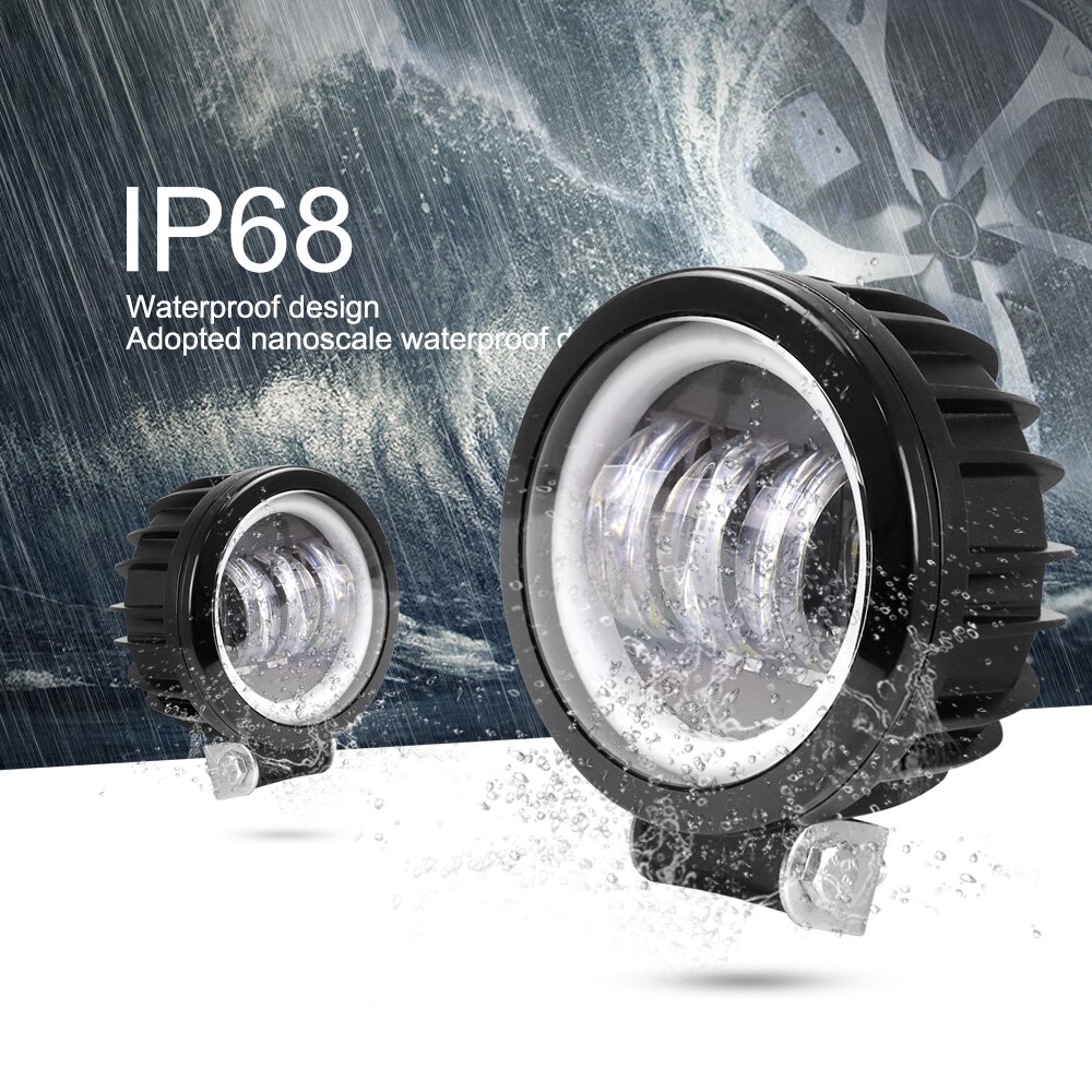 Nlpearl lysstang/arbejdslys 6d linse led angel eyes tågelygter led arbejdslys bar til 4 x 4 offroad lastbil båd atv led bar 12v 24v