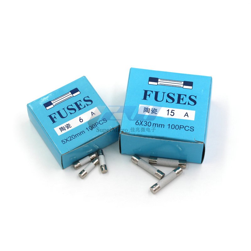 Freies ! flink Keramik Sicherung 5mm x 20mm 6x30 T 0,5 EINE 1A 2A 3A 5A 6A 8A 10A 13A 15A 20A 30A 250V Auto Zigarre Mikrowelle
