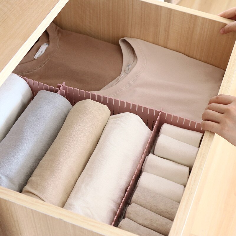4Pcs Storage Partition Board Plastic Drawer Separated Divider Combination Partition Board Space saving Division Organizer