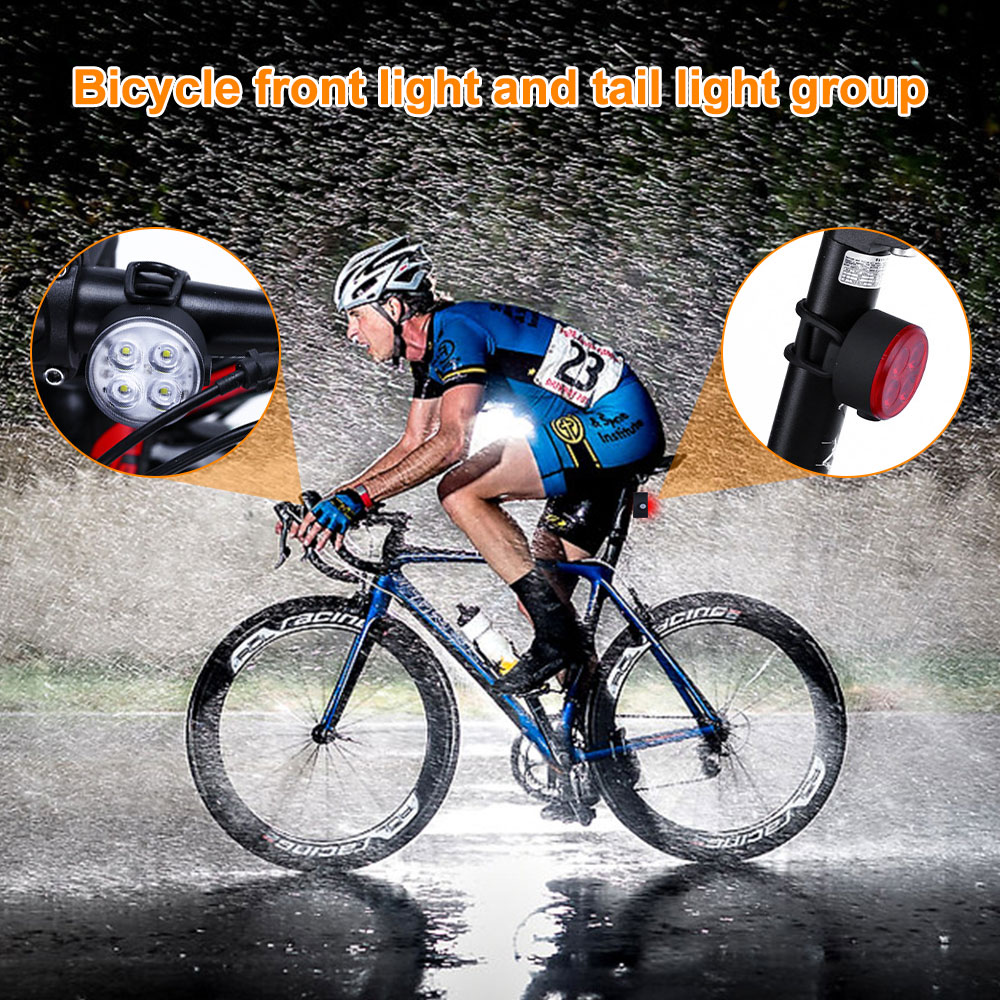 Waterproof Portable Mini Bike Lamp White Front Bicycle Light Red Warning Cycling Taillight MTB Rear Light Safety Night Riding