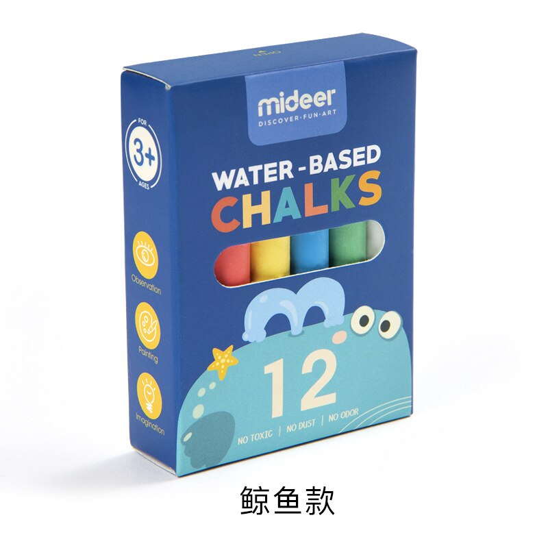 MiDeer Mi Deer Dust-free Chalk Children Color Durable Water-Soluble 12 Only 5-Color Blackboard Graffiti: Whale