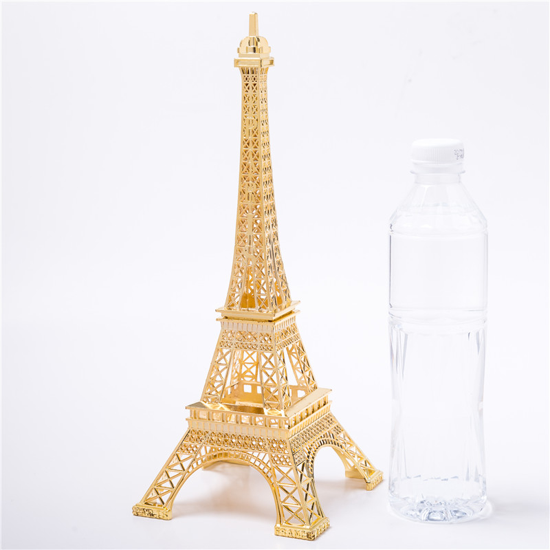 Decoración de la Torre Eiffel dorada, decoración del hogar de aleación de Zinc, de mejora, gabinete decorativo para vino