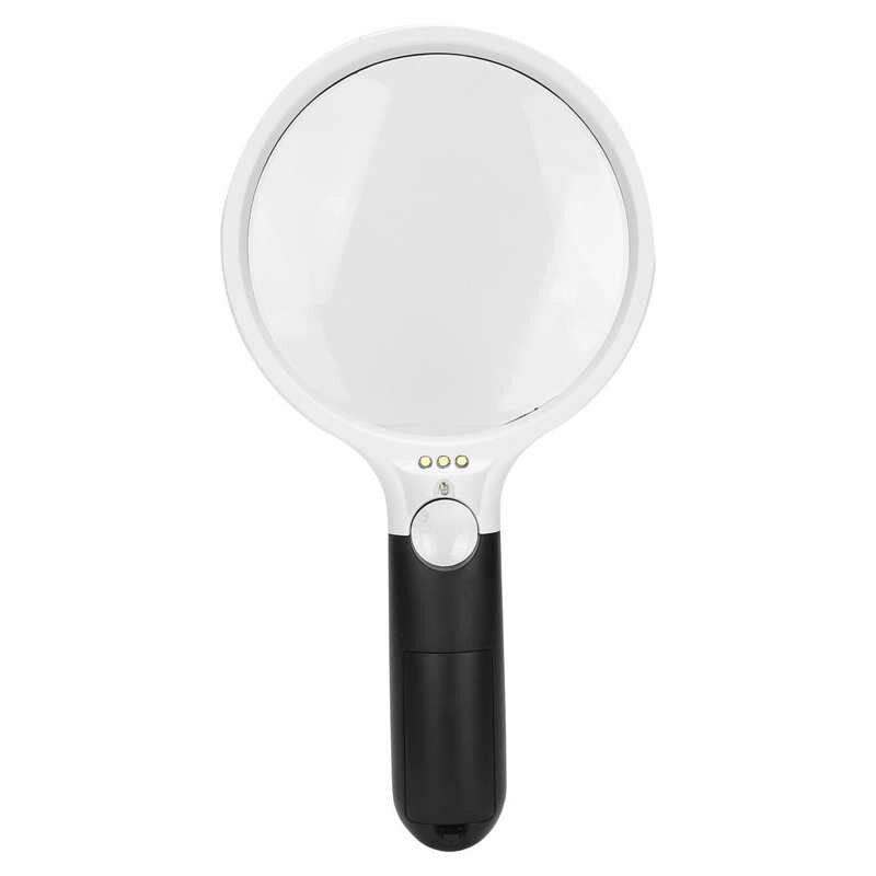 Washable for Elderly Disabled LED Handheld Magnifying Glass Battery Powered 2X 30X Lens Magnifier for Reading Adult Reusable