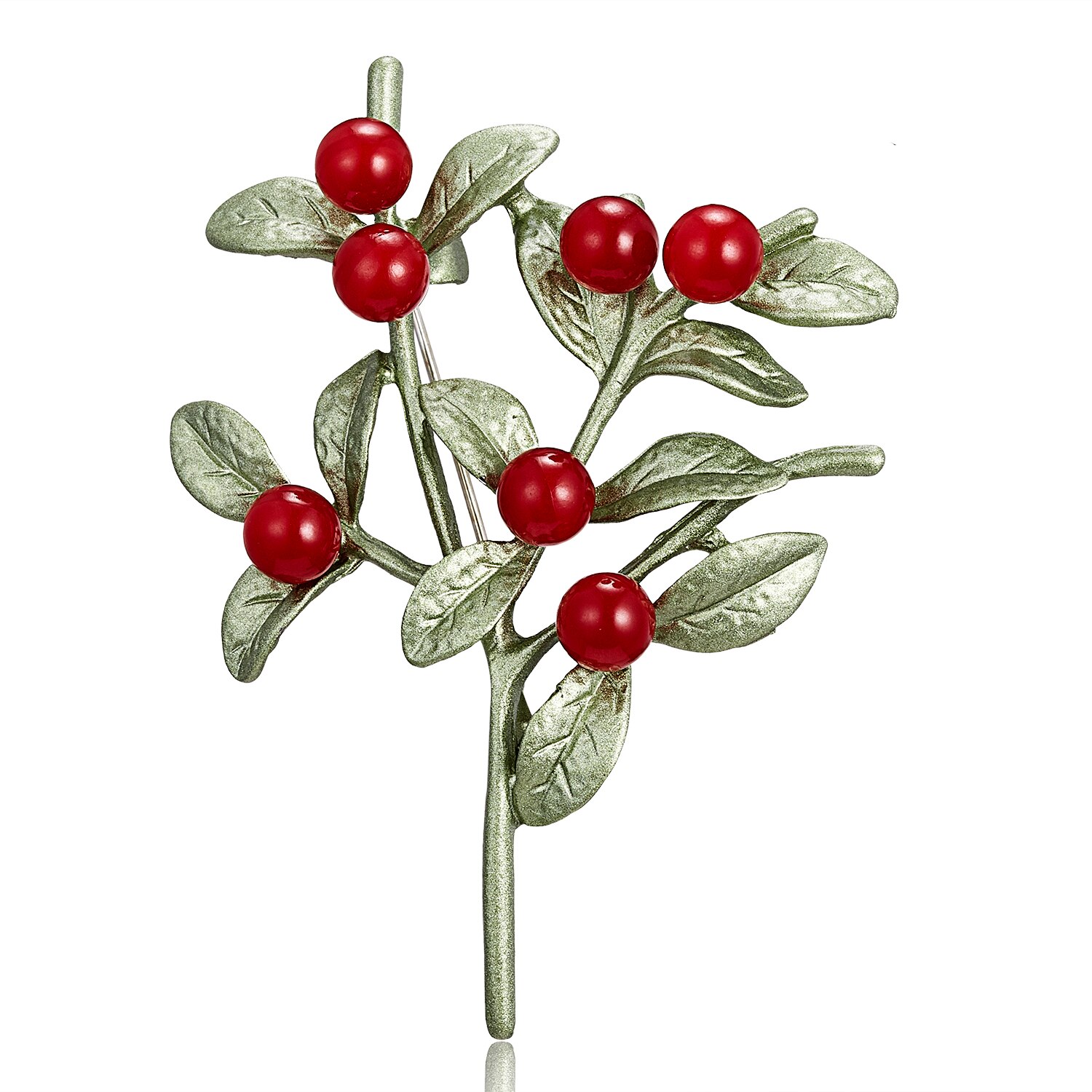 Broche tendance en émail en forme de Fruit pour femmes, broche en grenade rouge, feuille verte, cerise, costume, revers, vêtements, écharpe, Badges: Cherry 3