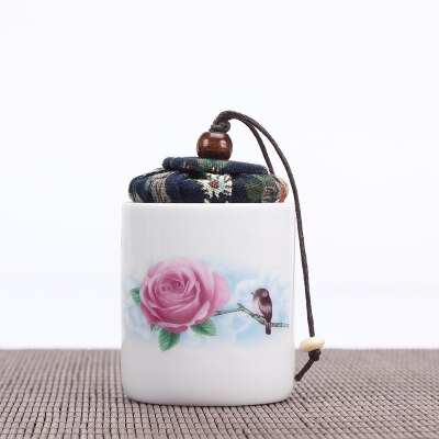 Keramik Mini High-grade Tee Tieguanyin Pu'er Tee Becher Kleine Gläser Verschlossen Portable Storage Tank Von Mispel Tee Porzellan küche Box: yongronghuagui