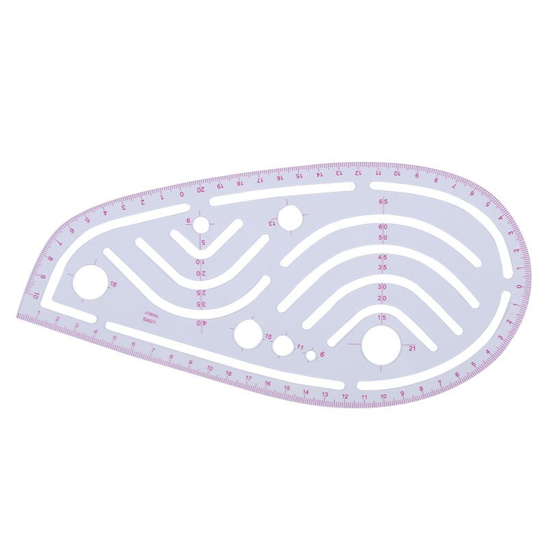 Qsezeny set de cusut curba franceză riglă mașină de cusut instrument de cusut multifuncțional riglă de tăiere probă de îmbrăcăminte riglă metrică: 6401