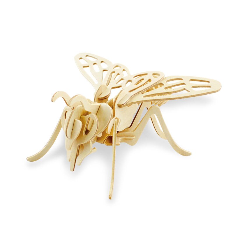 DIY 3D Wooden Toys Puzzle Animal Assembling Swan,parrot,butterfly,dinosaur Model Kit for Child Toy: 06