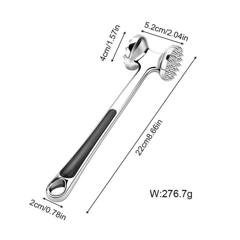 Meat Tenderizer Meat Hammer Chicken Pounder Non-slip Handle Double Sides Chicken Tenderizer Hammer Mallet Good Zinc Alloy