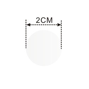 1600 round frosted translucent labels PET scrapbook label sealing sticker DIY self-adhesive sticker diameter 1cm/1.5cm/2.5c: 2CM 1000PCS