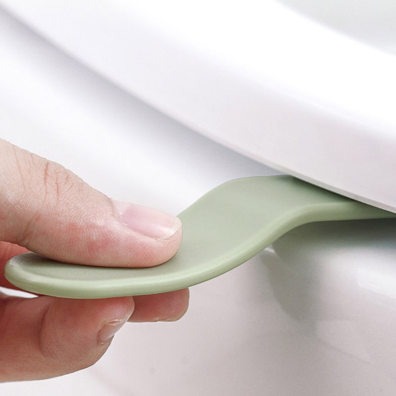Toilet sæde dæksel løfter plast anti-snavset sæde dæksel låg klistermærke løfteudstyr toilet løftehåndtag til rejse hjem badeværelse