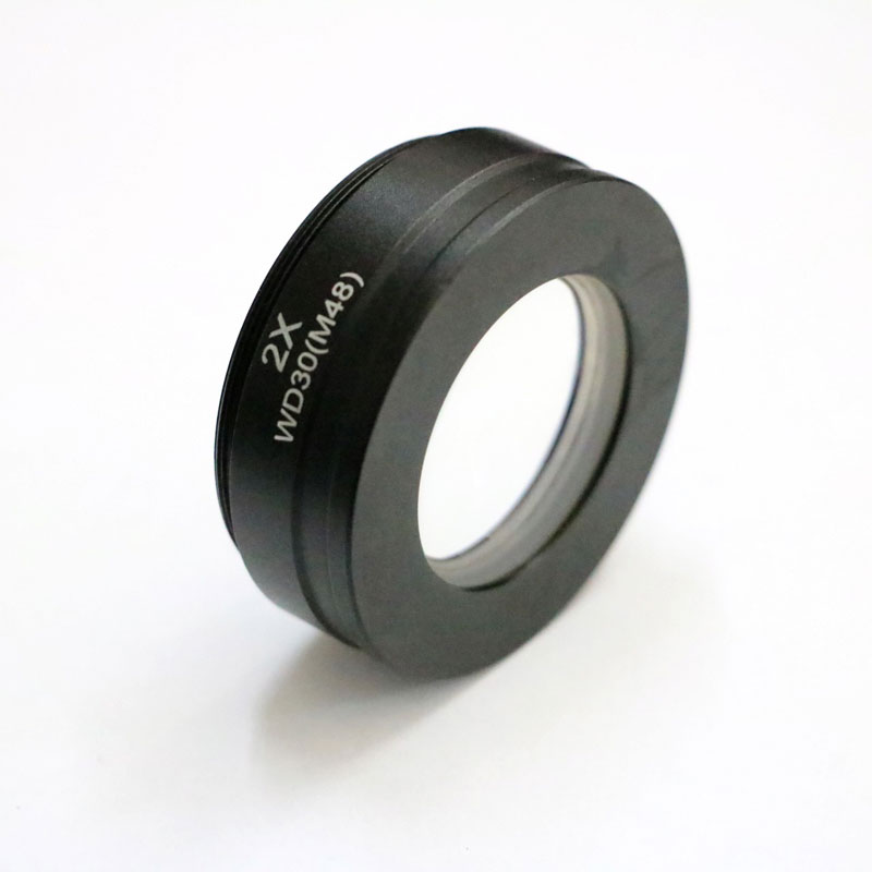 0.5x 1x 1.5x 2x barlow hjælpemikroskop objektiv linse gevind 48mm mount digital stereo mikroskop linse til at skifte visning