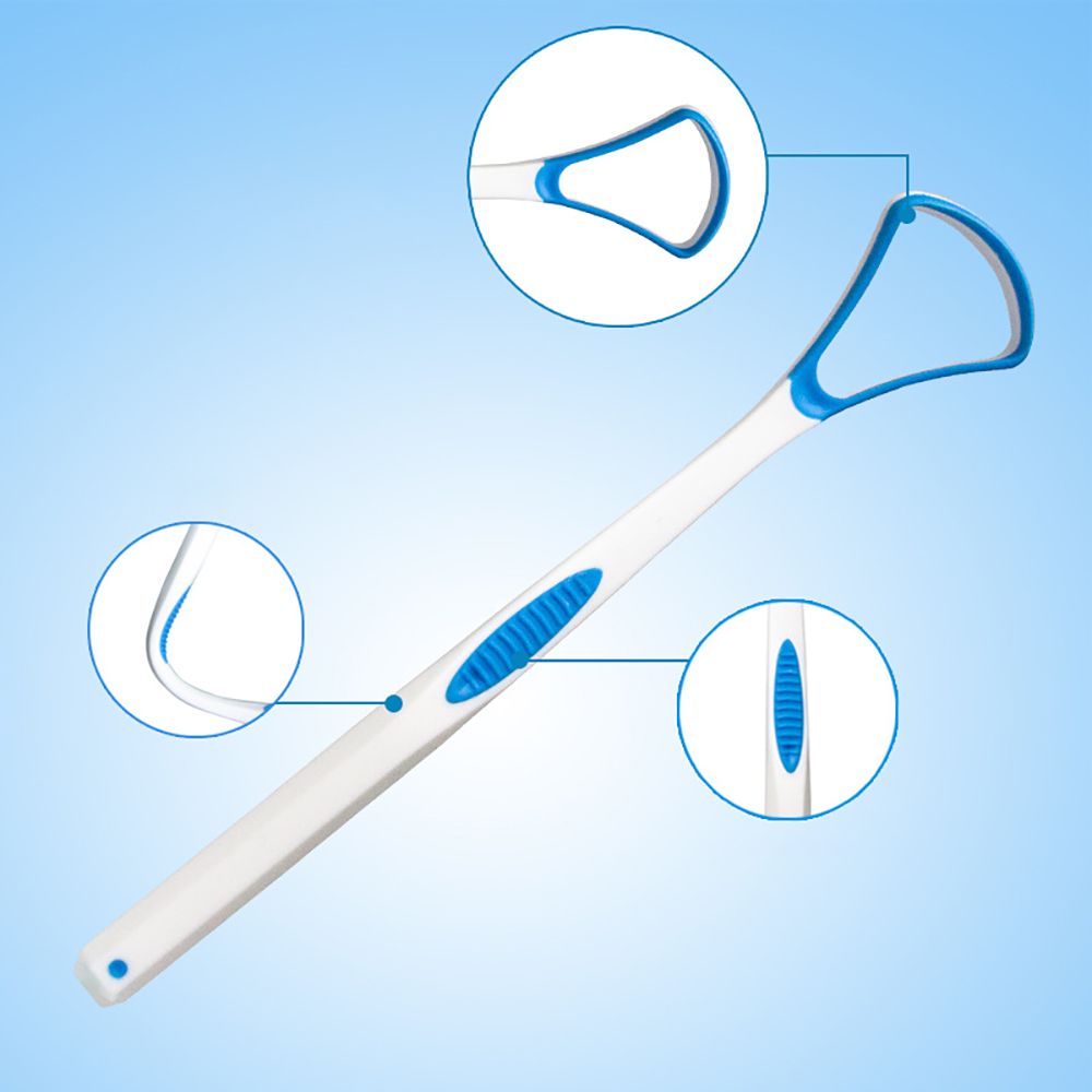 2pcs Portable Tongue Cleaner Brush Soft Tongue Scraper Floss Dental Care Keep Fresh Breath Oral Hygiene Health Care Tools