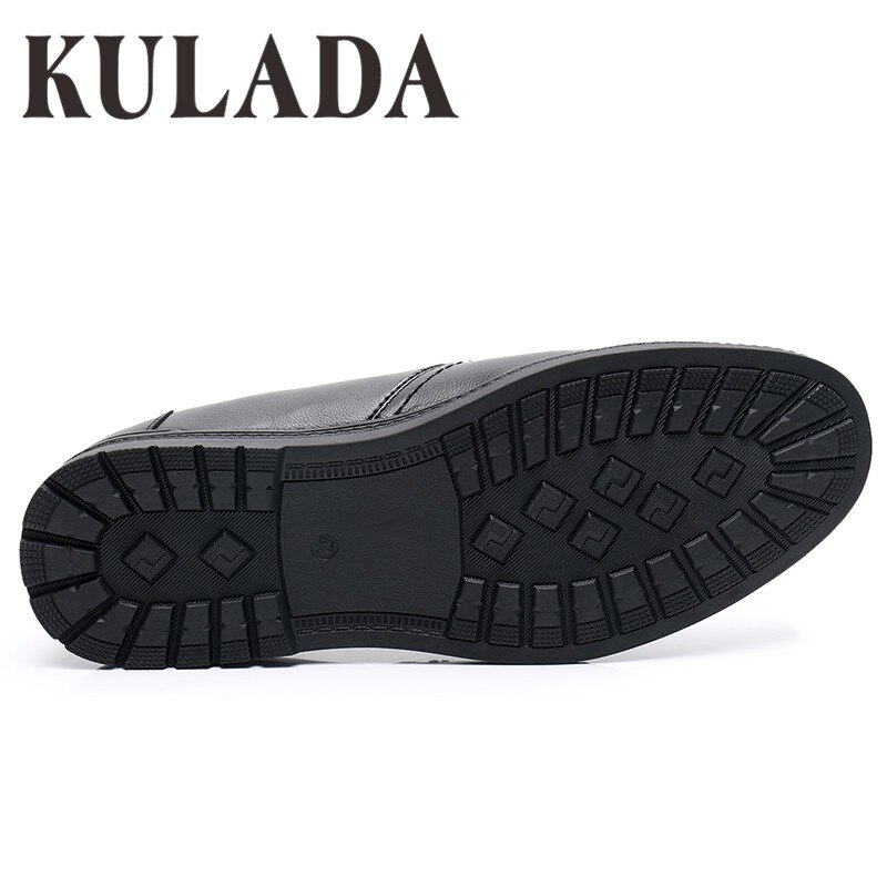 KULADA-zapatos informales para hombre mocasines cómodos de cuero suave, a la , talla grande 46-49
