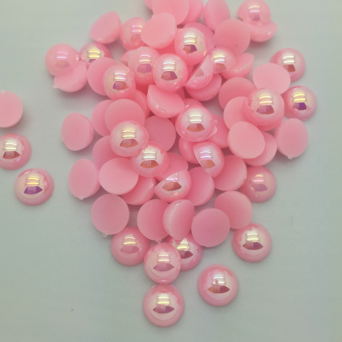 4mm/400pcs DIY Half Round Pearl Bead Flat Back Scrapbook For Craft Pick Colors: 05