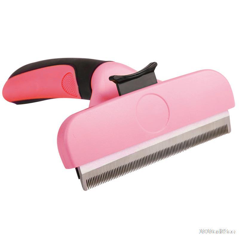 Peigne de toilettage pour animaux de compagnie, brosse pour chiens et chats, outil d'épilation des poils, tondeuse, fourniture pour animaux de compagnie: Rose / M